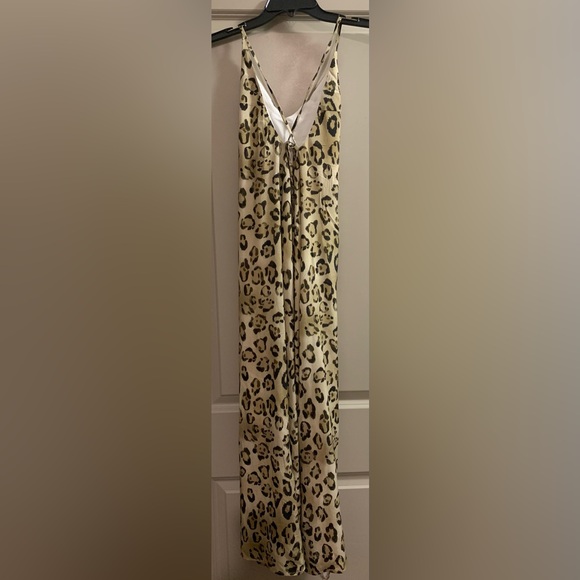 Revolve Amelia Slip Leopard Animal Print Metallic Slip Dress size XS/Small NWT - Picture 6 of 15